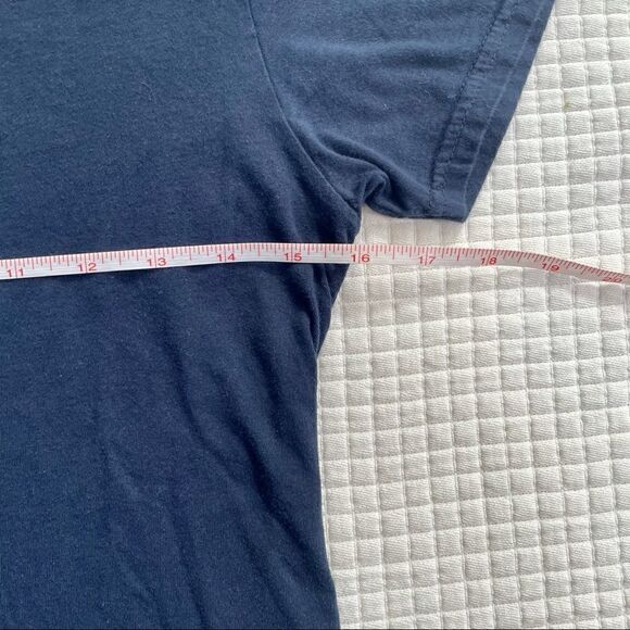 GFS CoEd large navy blue NAVY t shirt gold sparkle - Picture 2 of 7